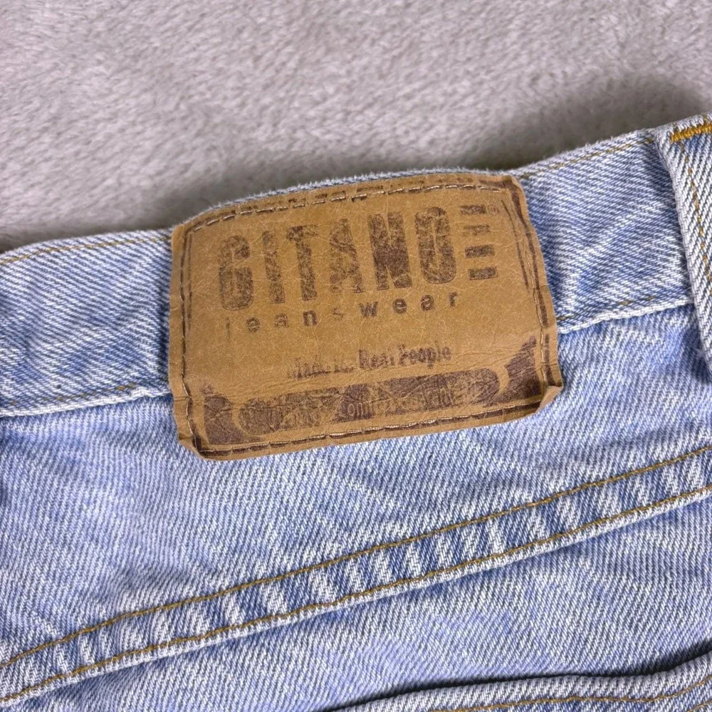 Vintage 90s Gitano Denim Cutoff Shorts Women 16 High Rise 31W Light Wash